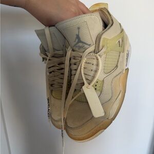 Nike Air Jordan 4 in Cream and Tan